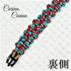 [公式]パラコード#91No117マクラメ編み茶とターコイズレッドの大、中、小型犬用首