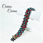 [公式]パラコード#91No117マクラメ編み茶とターコイズレッドの大、中、小型犬用首