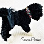 [公式]パラコード#91No117マクラメ編み茶とターコイズレッドの大、中、小型犬用首