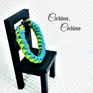 [公式]パラコード#95No124ブルーとグリーンの大、中型犬用首輪