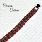 [公式]パラコード＃94No121マクラメ編み細ロープ赤白まだら色の大、中、小犬首輪