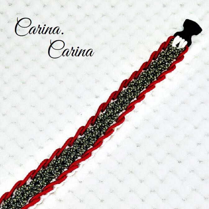 [公式]パラコード＃94No121マクラメ編み細ロープ赤白まだら色の大、中、小犬首輪