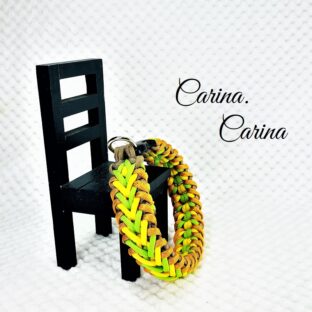 [公式]パラコード#100No129オレンジ・イエロー・グリーンの大、中型犬用首輪