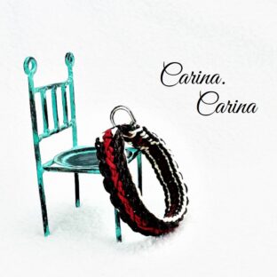 [公式]綿10％ロープ＃105No135マクラメ編み赤・茶・白の小型犬猫用首輪