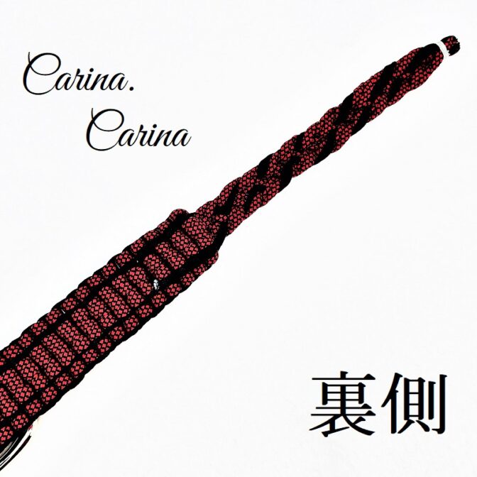 「公式]パラコード#107No137マクラメ編み赤と黒のダイヤ柄と黒の大、中型犬用首輪