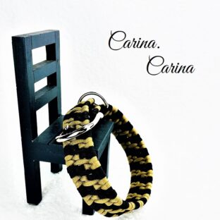 [公式]パラコード編み#108茶と黒の大、中型犬用首輪No138