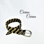 「公式]パラコード#108No138マクラメ編み茶と黒の大、中型犬用首輪