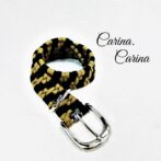 「公式]パラコード#108No138マクラメ編み茶と黒の大、中型犬用首輪