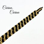 「公式]パラコード#108No138マクラメ編み茶と黒の大、中型犬用首輪