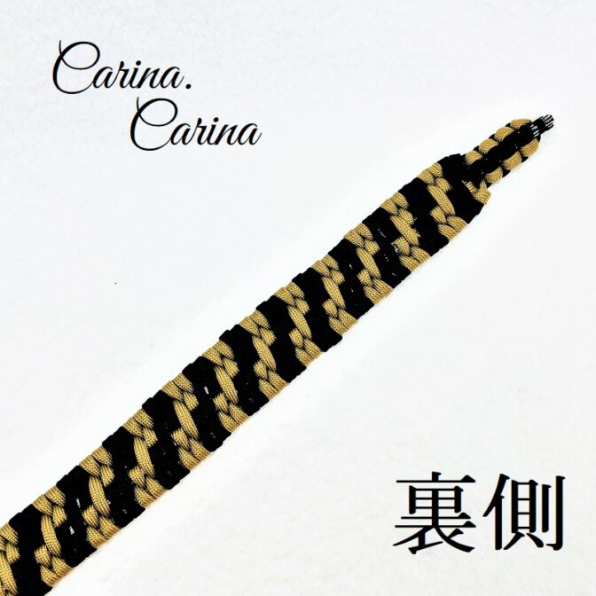 「公式]パラコード#108No138マクラメ編み茶と黒の大、中型犬用首輪