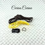 [キット]パラコード＃62No87マクラメ編みイエローと茶色大、中型犬用首輪