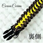 [キット]パラコード＃62No87マクラメ編みイエローと茶色大、中型犬用首輪