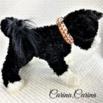 [公式]パラコード＃99No128マクラメ編み白とオレンジまだらの首輪