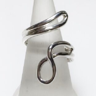 シンプルスッキリ シルバーフリーサイズリングFR68