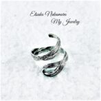 シルバーフリーサイズリング控えめな膨らみとデザインFR75