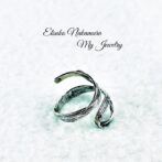 シルバーフリーサイズリング控えめな膨らみとデザインFR75