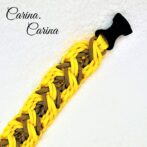 [公式]パラコード#113No143マクラメ編み茶とイエロー2色の大、中型犬用首輪