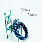 [公式]パラコード#114No144マクラメ編み紫とブルー2色の中型、小型犬用首輪