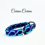 [公式]パラコード#114No144マクラメ編み紫とブルー2色の中型、小型犬用首輪