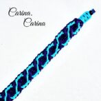 [公式]パラコード#114No144マクラメ編み紫とブルー2色の中型、小型犬用首輪