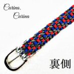 [公式]パラコード#115No145マクラメ編み赤青茶のまだら色の大型、中型犬用首輪