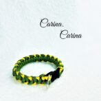 [公式]パラコード＃119No149マクラメ編みイエローろグリーンの猫と小型犬首輪