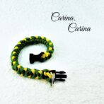 [公式]パラコード＃119No149マクラメ編みイエローろグリーンの猫と小型犬首輪