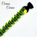 [公式]パラコード＃119No149マクラメ編みイエローろグリーンの猫と小型犬首輪