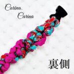 [公式]パラコード＃120No150マクラメ編みローズと赤＆ターコイズまだらの猫と小型犬首輪