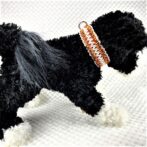 [キット]パラコード＃58No83マクラメ編みローズとまだら色大、中型犬用首輪