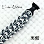 [キット]パラコード＃66No91マクラメ編み白とまだらとグレーの犬用首輪