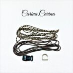 [キット]パラコード＃69No94マクラメ編み焦げ茶と赤まだらの犬用首輪