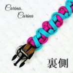 [公式]パラコード＃122No152マクラメ編みローズとオーキッドブルーの小型犬首輪