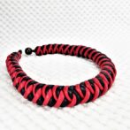 [公式]綿100％ロープでマクラメ編み45ｃｍネック＆チョーカー赤と黒