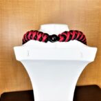 [公式]綿100％ロープでマクラメ編み45ｃｍネック＆チョーカー赤と黒