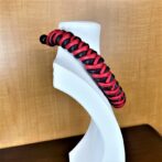 [公式]綿100％ロープでマクラメ編み45ｃｍネック＆チョーカー赤と黒