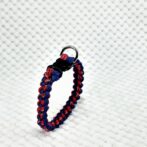 [公式]パラコード＃127No157マクラメ編み赤まだらと青の犬猫首輪