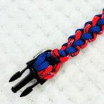 [公式]パラコード＃127No157マクラメ編み赤まだらと青の犬猫首輪