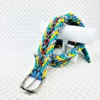 [公式]パラコードマクラメ編み＃134No164 まだら赤他全5色の中型・大型犬首輪