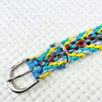 [公式]パラコードマクラメ編み＃134No164 まだら赤他全5色の中型・大型犬首輪