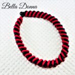 [公式]綿100％ロープでマクラメ編み50ｃｍネック＆チョーカー赤と黒