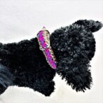 [公式]パラコードマクラメ編み＃137No167ピンク紫グレー茶の小型犬用首輪