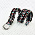 [公式]パラコードマクラメ編み＃141No171赤まだら黒アーミーまだら大型犬用首輪