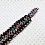 [公式]パラコードマクラメ編み＃141No171赤まだら黒アーミーまだら大型犬用首輪