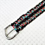 [公式]パラコードマクラメ編み＃141No171赤まだら黒アーミーまだら大型犬用首輪