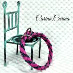 [キット]パラコード＃80No105マクラメ編みローズとまだらの犬猫首輪