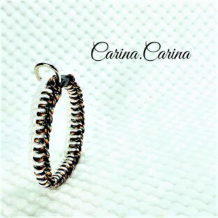 [キット]パラコード＃78No103マクラメ編み白とカラフルまだらの犬猫首輪