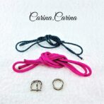 [キット]パラコード＃80No105マクラメ編みローズとまだらの犬猫首輪