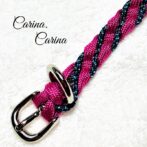 [キット]パラコード＃80No105マクラメ編みローズとまだらの犬猫首輪