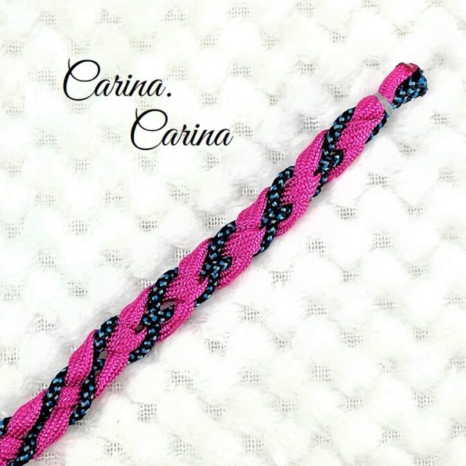 [キット]パラコード＃80No105マクラメ編みローズとまだらの犬猫首輪